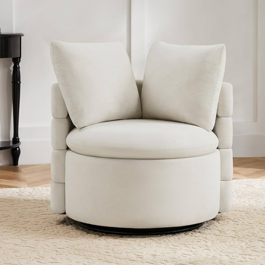 KISLOT Swivel Accent Chair Modern Upholstered Performance Fabric for Bedroom Nursery Reading Wait... | Amazon (US)