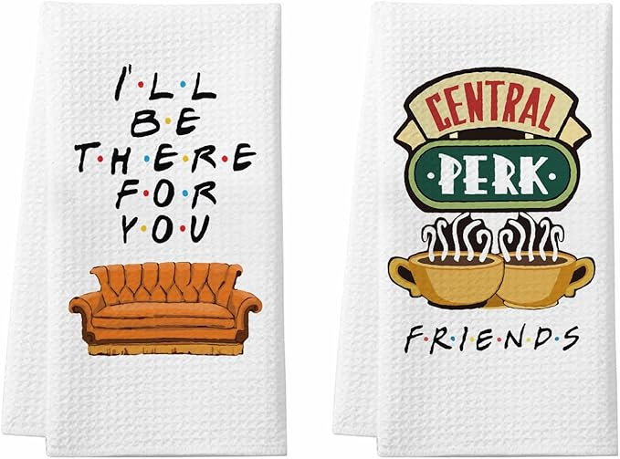Friends Kitchen Towels, Friends Merchandise Gifts Kitchen Bathroom Decor, 2 Pack Cute Friends TV ... | Amazon (US)