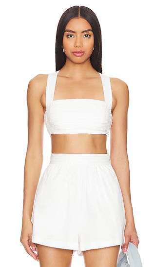 Carol Crop Top in Off White | Revolve Clothing (Global)