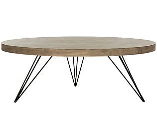 Safavieh Mansel Retro Mid Century Round CoffeeTable | QVC