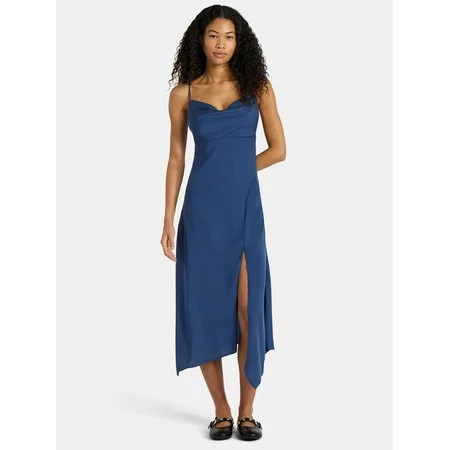 No Boundaries Cami Maxi Dress with Cowl Neck Women s | Walmart (US)