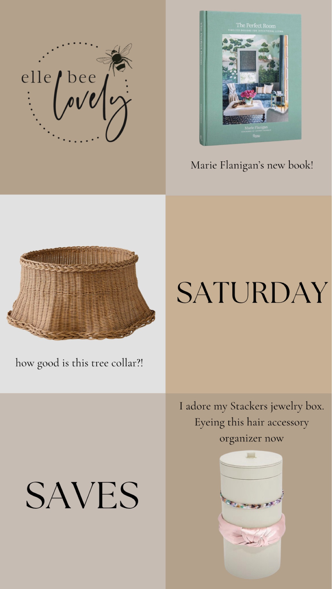 Saturday Saves with a few random goodies spotted this week!
.
.
.
.
Tree Collar, Hair Accessory Organizer, Stackers, Container Store, Magnolia, Book, Interior Design Book

#LTKFindsUnder100 #LTKHome
