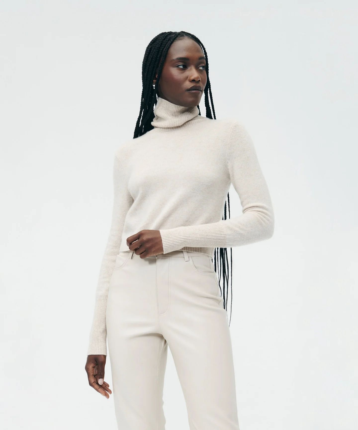 Cashmere Cropped Turtleneck | NAADAM