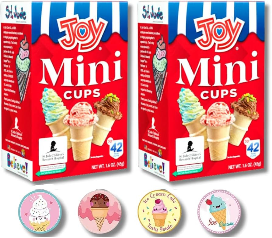 Joy Ice Cream Cones - Mini Cups 42 ct, Pack of 2 By Lyza's Sweets & Treats | Amazon (US)