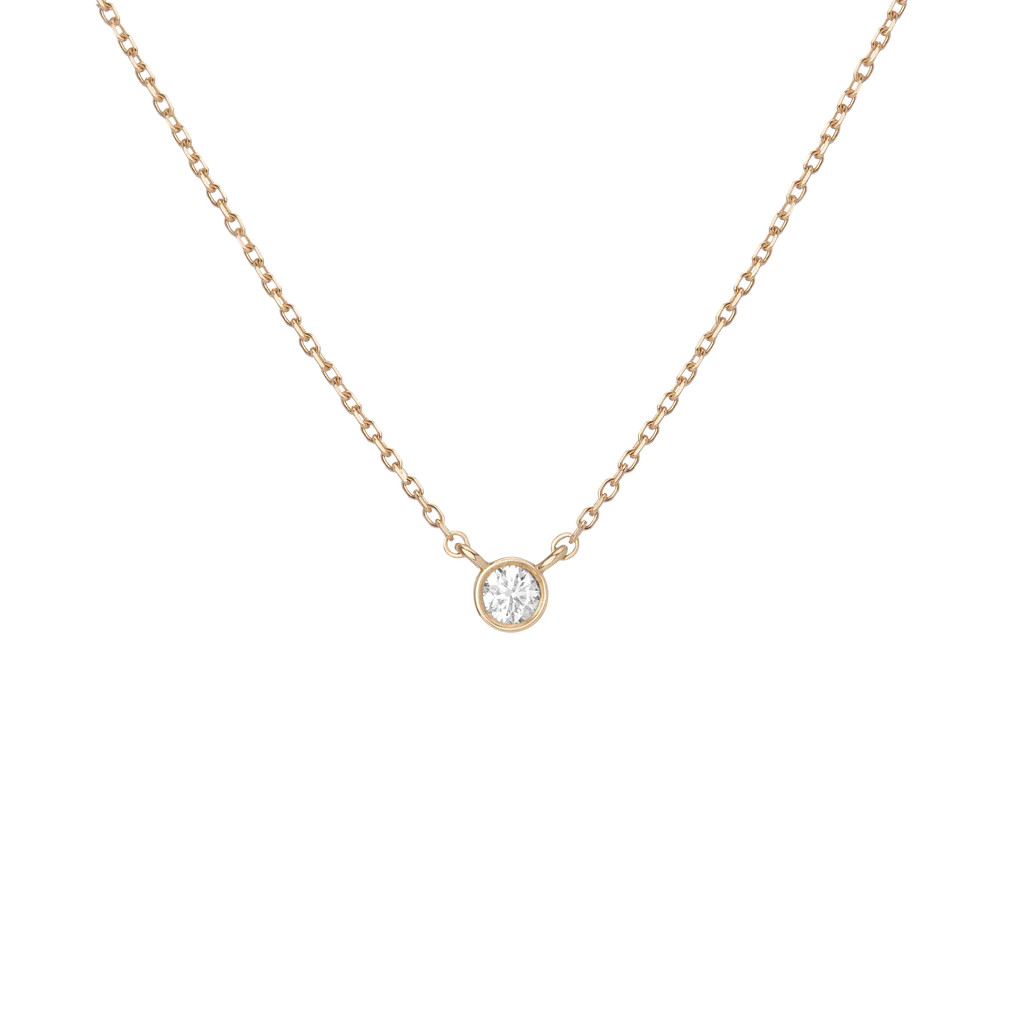 XL Diamond Bezel Necklace | AUrate New York