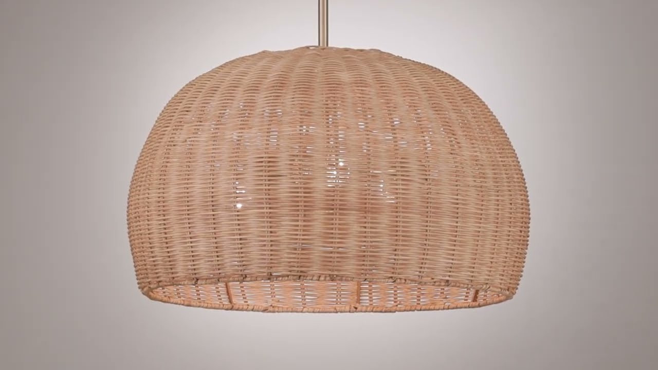 Possini Euro Fitzwilliam 18"W Brass and Wicker 3-Light Ceiling Light | www.lampsplus.com | Lamps Plus