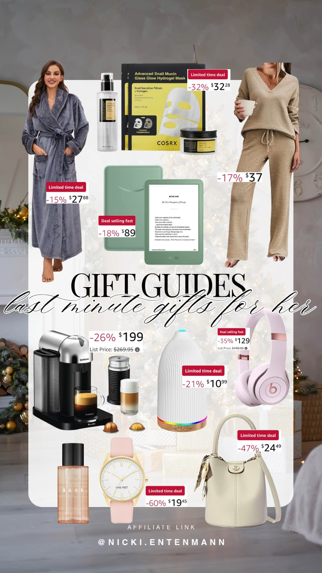 Looking for last-minute gifts for her? These Amazon finds are perfect for any occasion! From cozy loungewear to stylish accessories, you'll find something special. #GiftIdeas #LastMinuteGifts #AmazonFinds #ForHer #HolidayShopping #GiftGuide														 

 #LTKGiftGuide #LTKHoliday #LTKSaleAlert