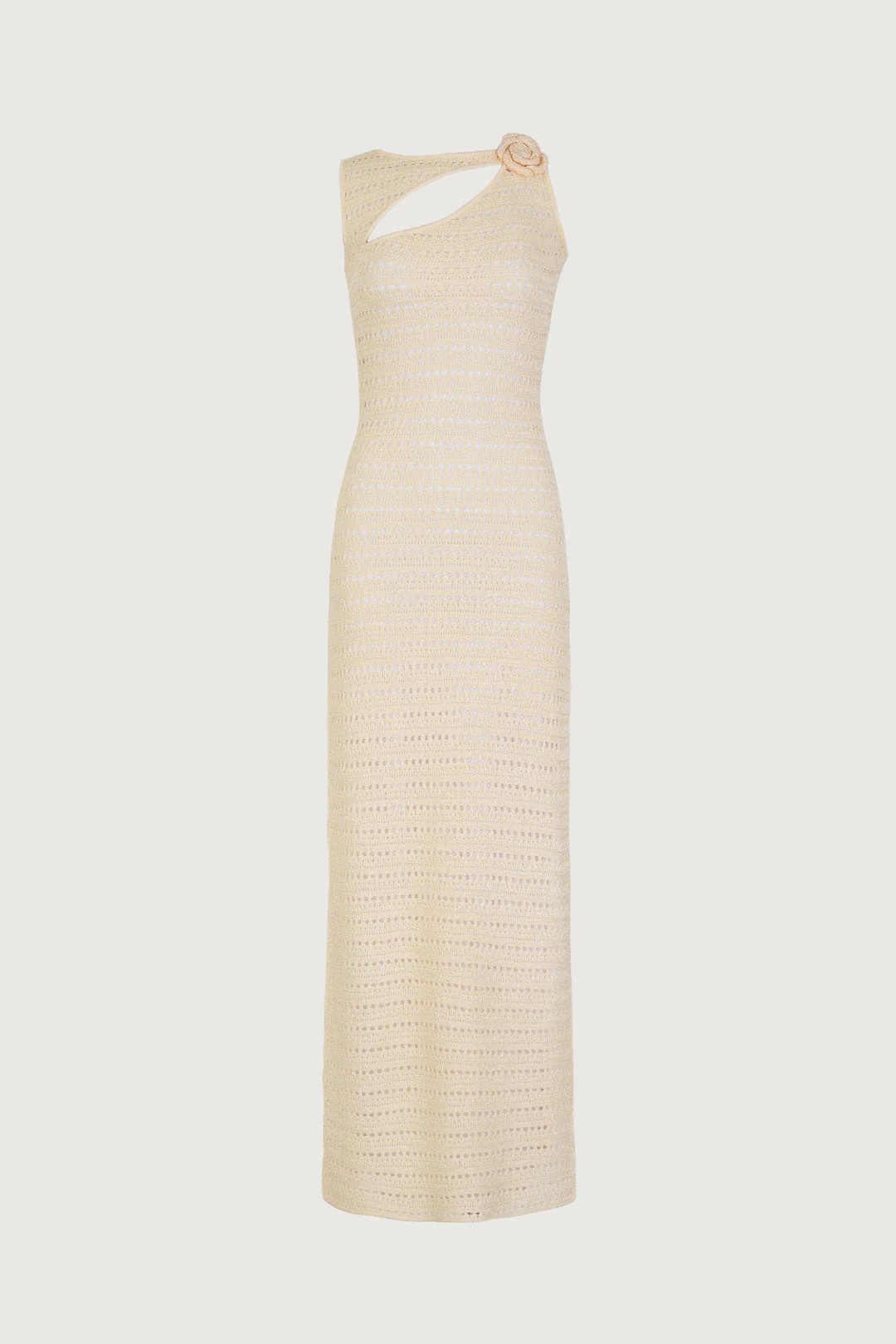 Rosette Sleeveless Crochet Dress (Cream) | SAME