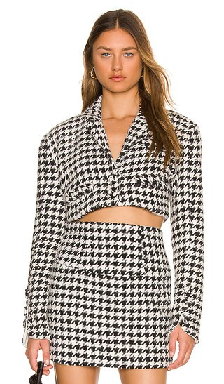 Bonnie Cropped Blazer in Black | Revolve Clothing (Global)