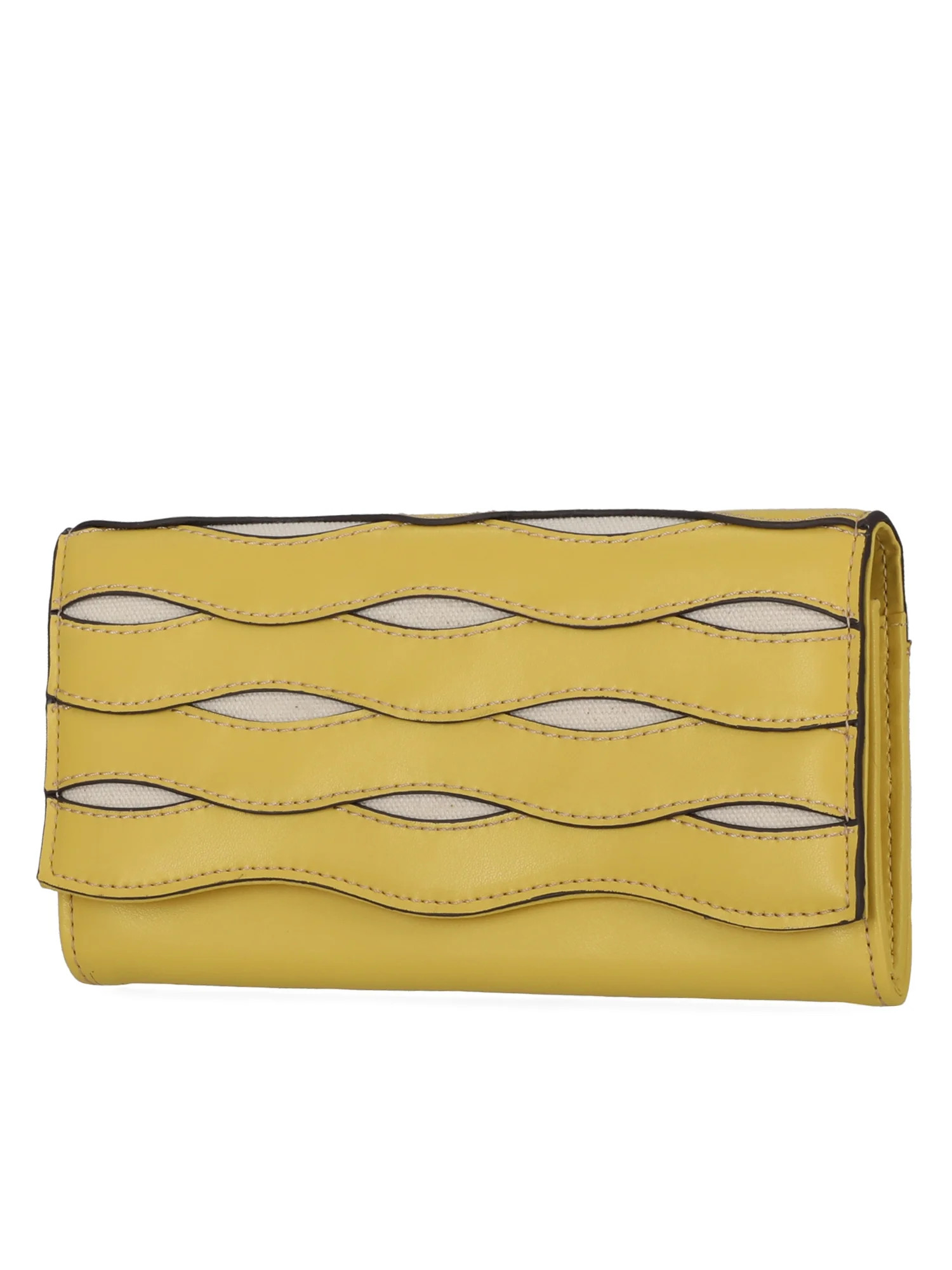 Free Assembly Women's Avery Cut Out Clutch Wallet, Sunset and Cream - Walmart.com | Walmart (US)