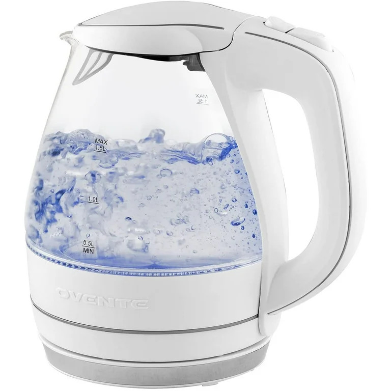 OVENTE Glass Electric Kettle Hot Water Boiler 1.5 Liter Borosilicate Glass Fast Boiling Counterto... | Walmart (US)