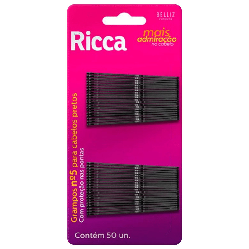 Ricca Grampo de Cabelo Nº 5 (50 Unidades) | Beleza Na Web (BR)