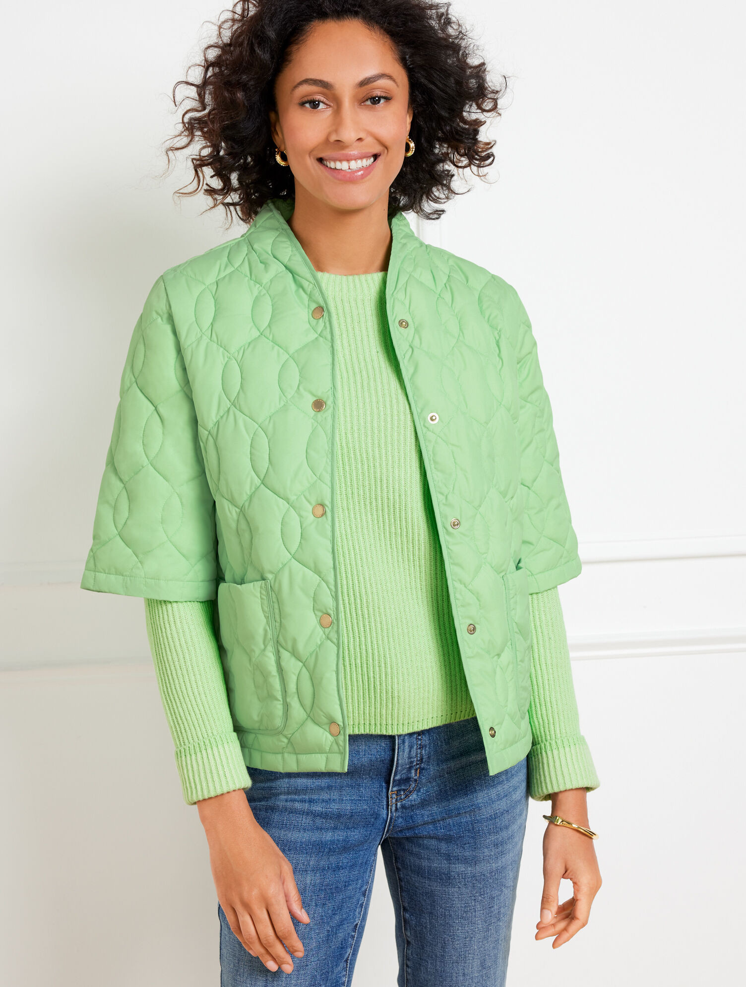 Short Sleeve Quilted Puffer Jacket | Talbots