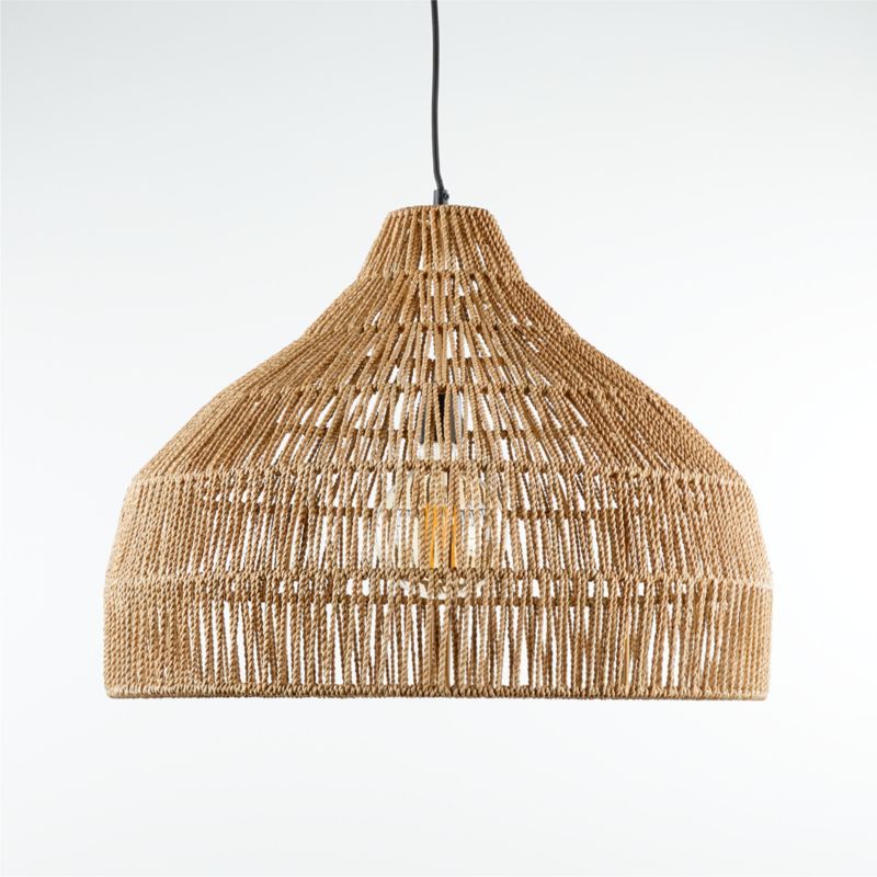 Cabo Large Woven Pendant Light + Reviews | Crate and Barrel | Crate & Barrel