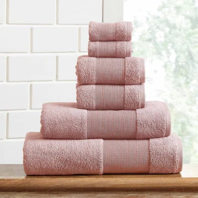 Modern Threads - Air Cloud 6-Piece 100% Zero-Twist Cotton Towel Set - Bath Towels, Hand Towels, & Washcloths - Super Absorbent & Quick Dry - 500 GSM - | Joss & Main