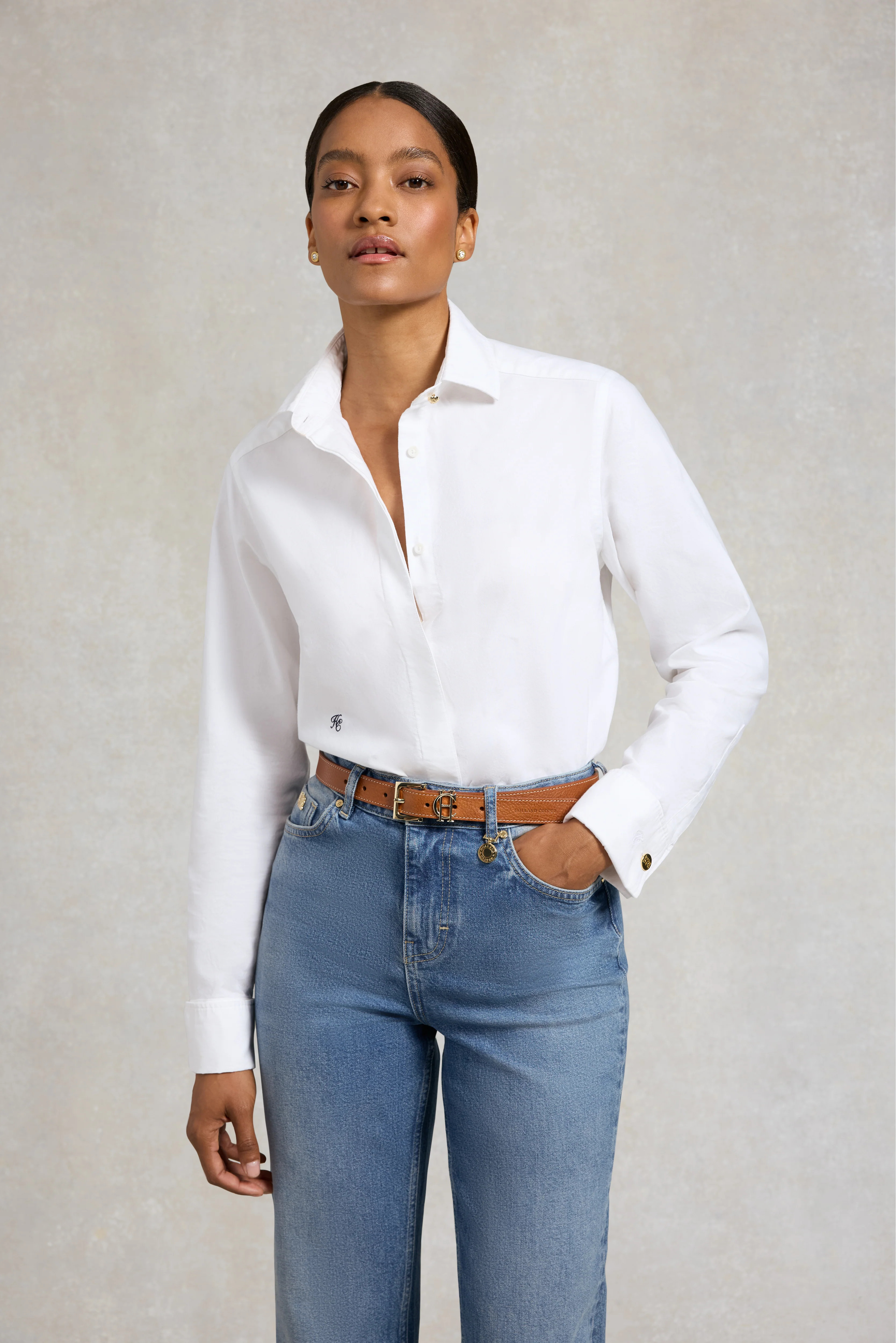 Aster Shirt (Optic White) | Holland Cooper