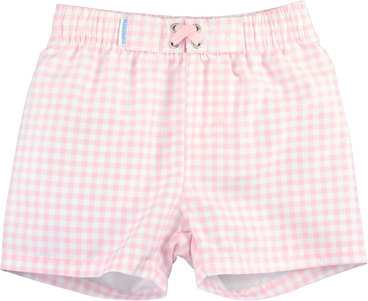 RUGGEDBUTTS Boys UPF50+ Sun Protection Gingham Swim Trunks | Amazon (US)