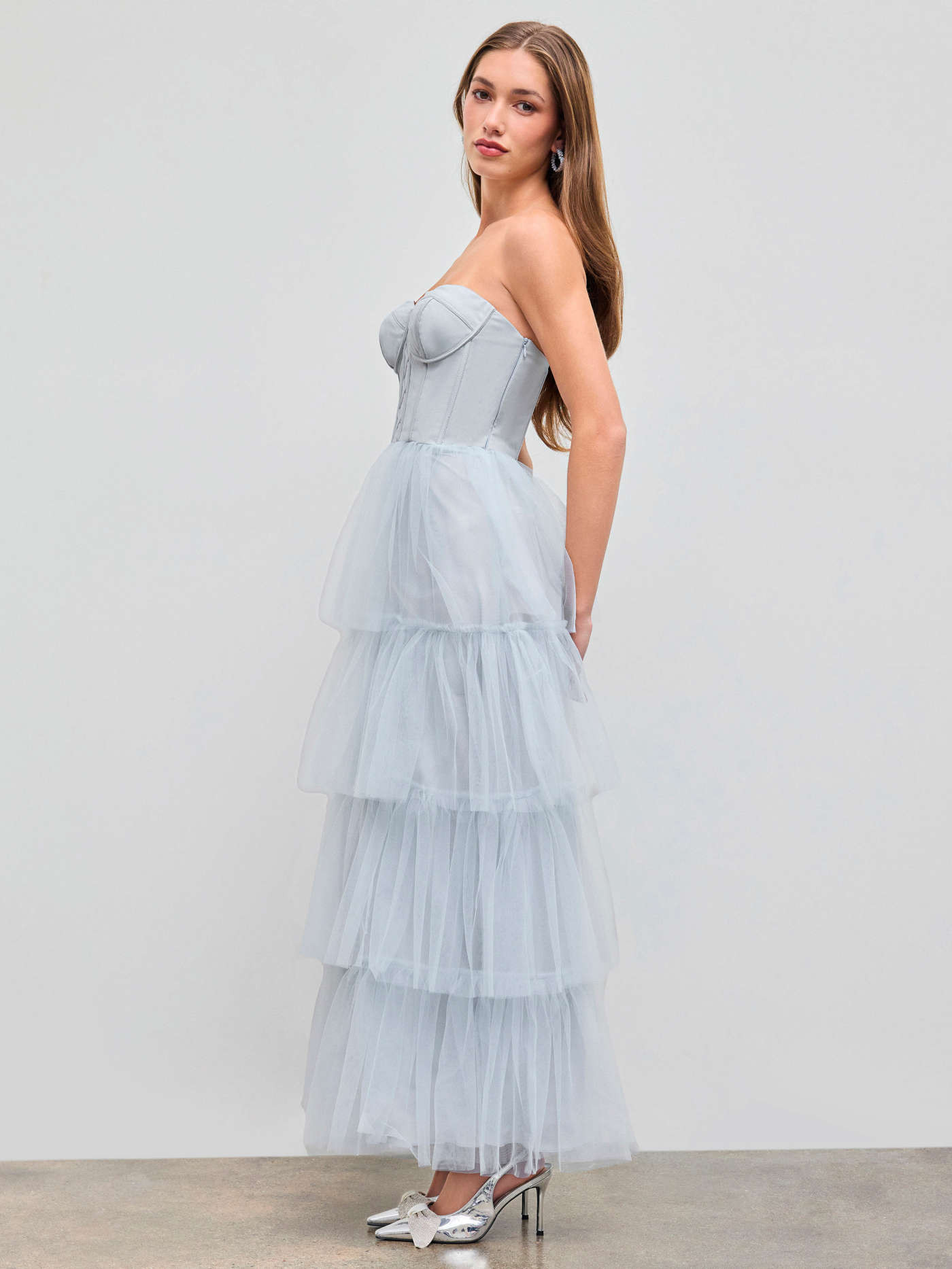 Party Dress For Party New Years Holiday Dress Mesh Corset Tulle Tube Layered Maxi Dress For Weddi... | Cider