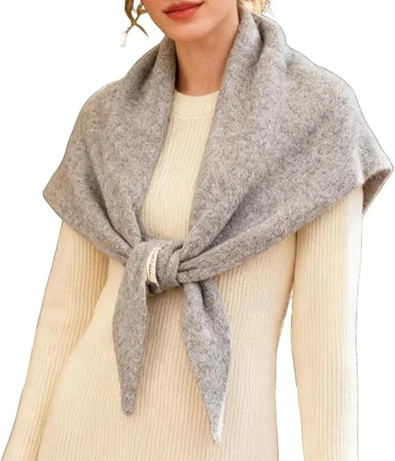 Womens Wool Triangle Scarf Winter, Knitted Triangle Scarf For Women, Ladies Winter Scarves Headsc... | Walmart (US)