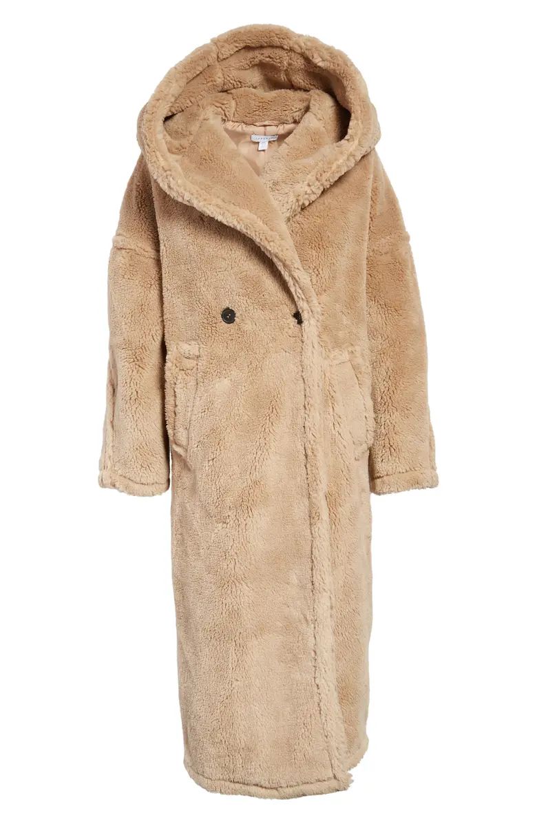 Topshop Faux Fur Hooded Coat | Nordstrom | Nordstrom