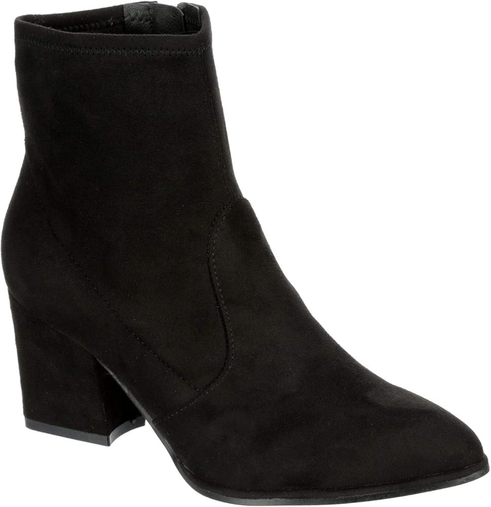 Michael by Michael Shannon Alayah - Women's Pointed Toe Zip-Up Sock Ankle Booties | Amazon (US)