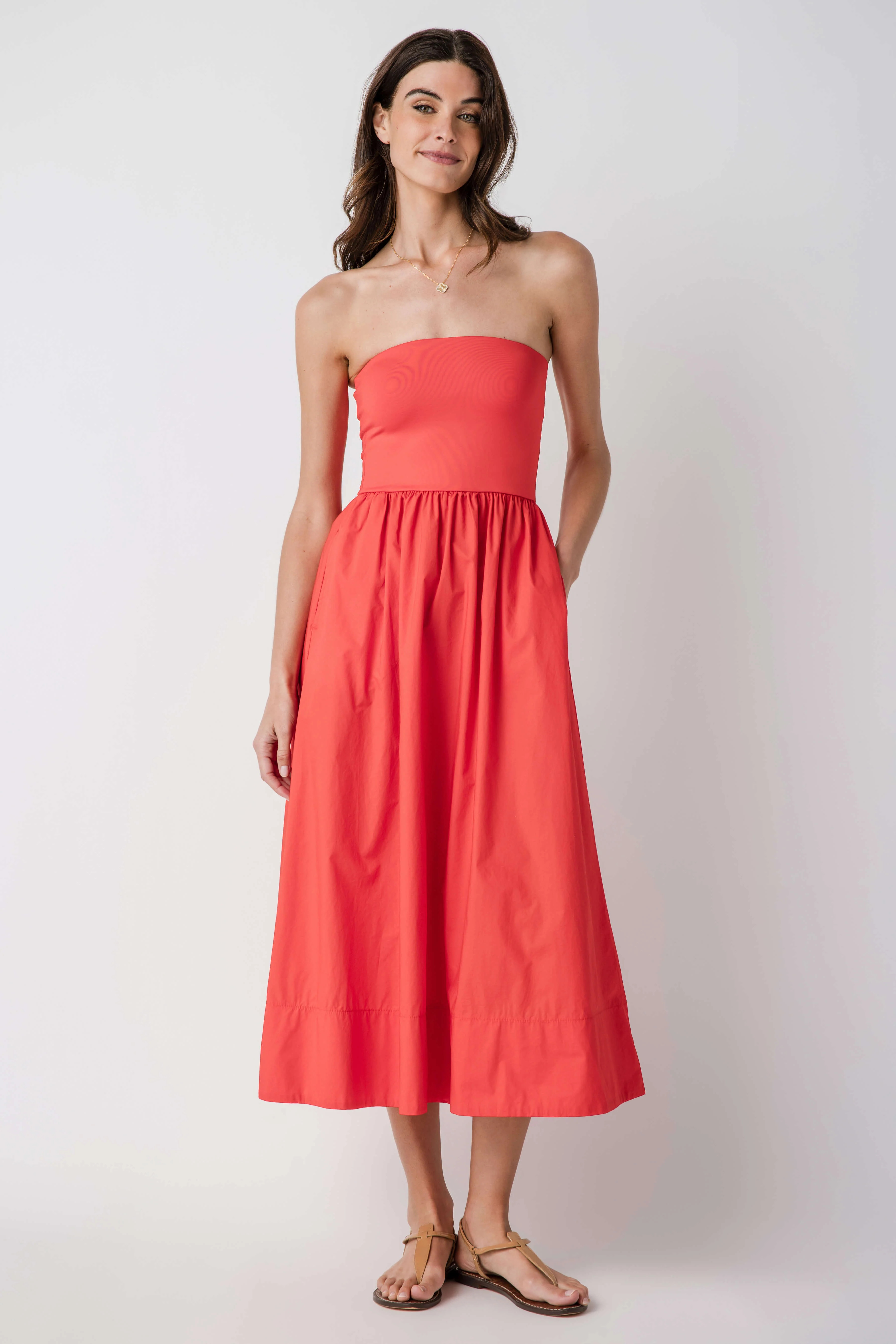 Z Supply Sunsought Strapless Midi Dress | Social Threads