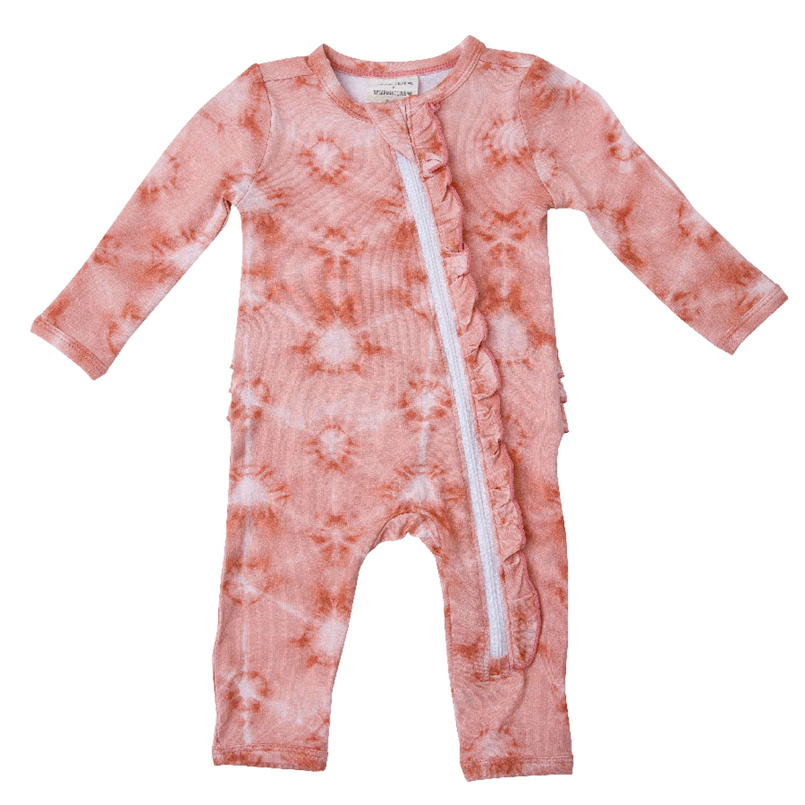 Ruffle Zip Romper, Southwest Shibori | SpearmintLOVE