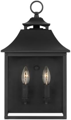 Generation Lighting OL14400TXB Galena - 2 Light Outdoor Pocket Wall Lantern in Traditional Style-... | Amazon (US)