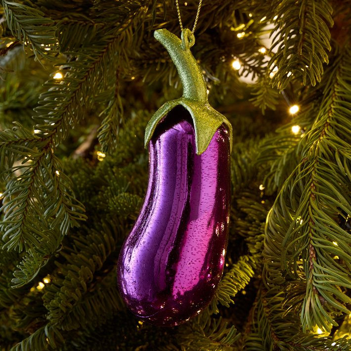 Glass Eggplant Ornament | West Elm (US)