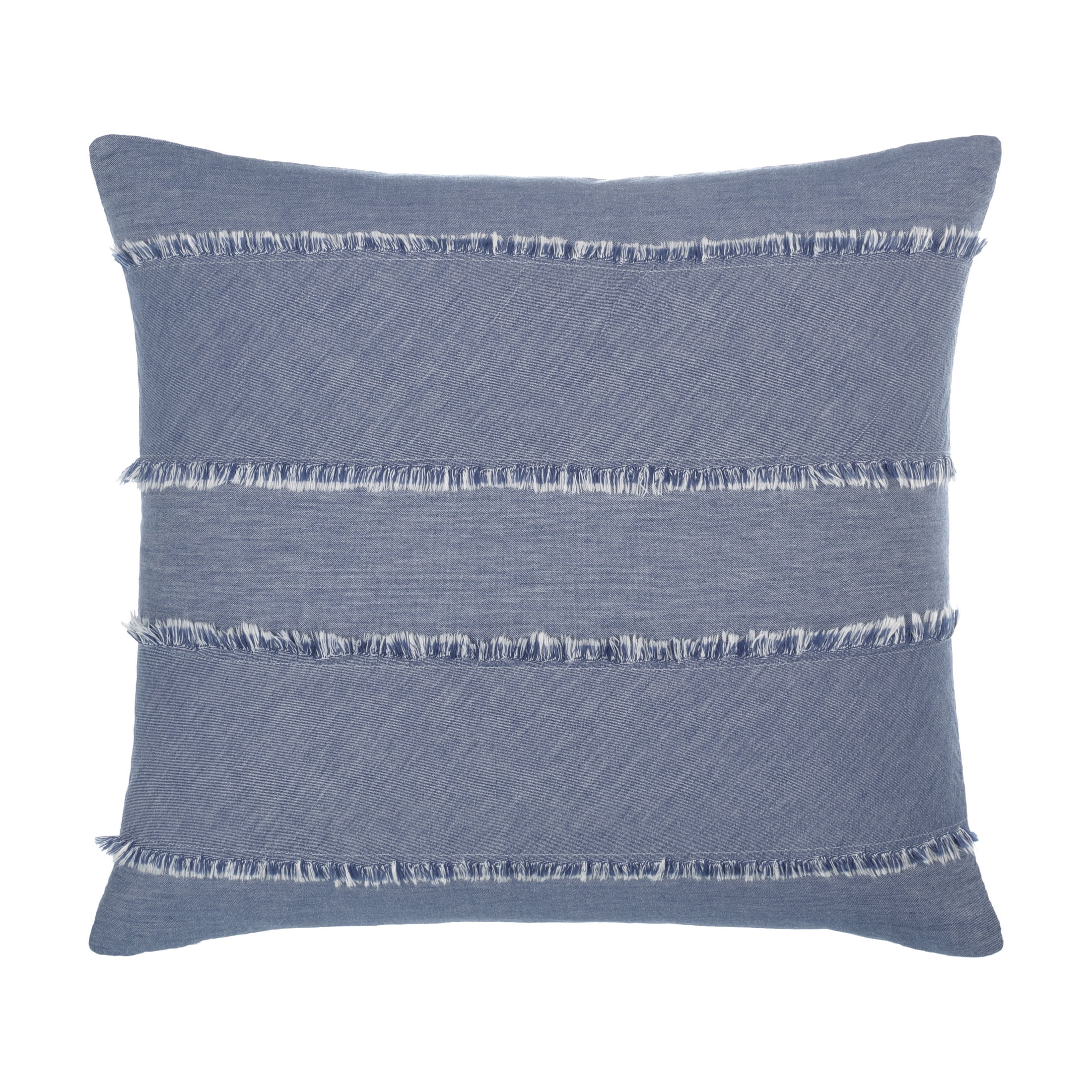Gap Home Frayed Denim Decorative Square Throw Pillow Dark Blue 22" x 22" | Walmart (US)