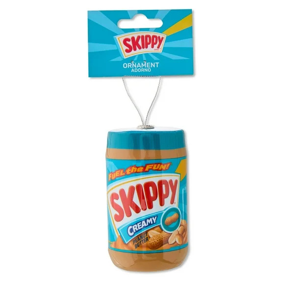 Skippy Creamy Peanut Butter Hanging Christmas Ornament, 4 inches Tall, Blue, Plastic - Walmart.co... | Walmart (US)