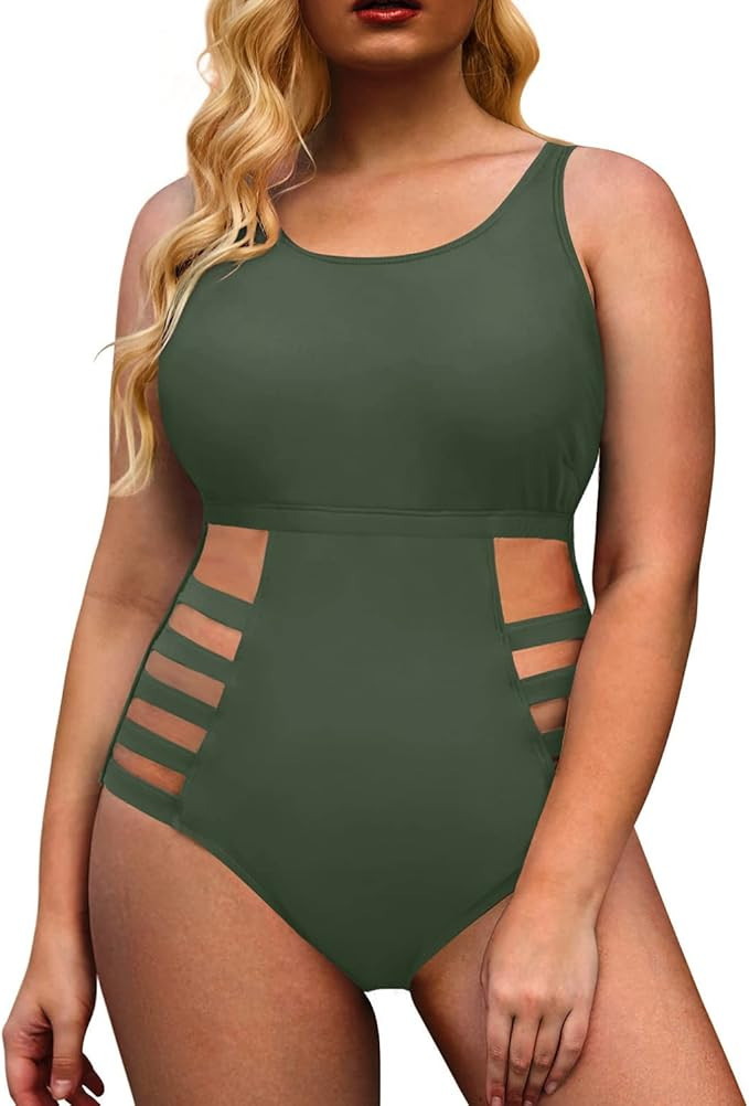 Yonique Plus Size Swimsuits High Waisted One Piece Bathing Suit for Women Tummy Control Swimwear ... | Amazon (US)