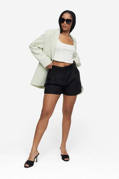 Linen-blend Bermuda Shorts | H&M (US + CA)