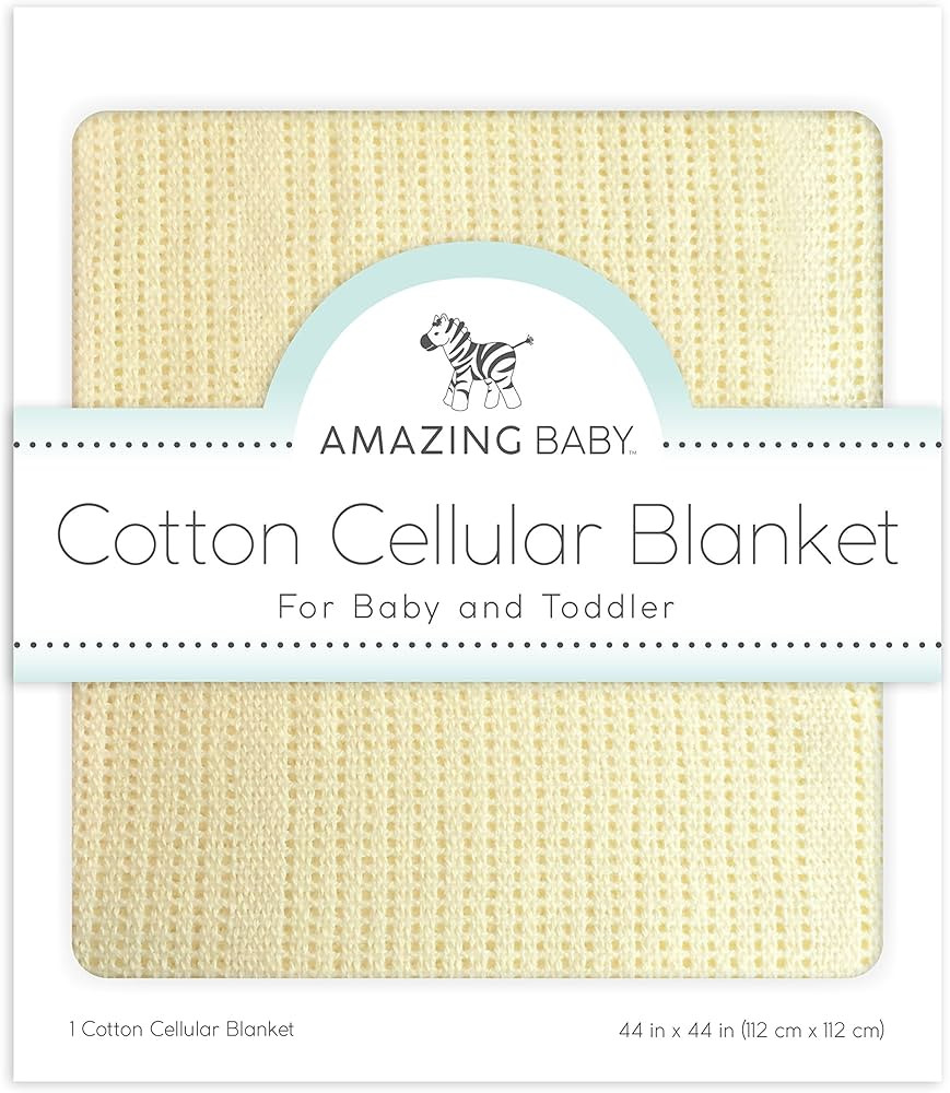 Amazing Baby Cellular Blanket, Premium Cotton Knit, Ultra Soft, Breathable, Cozy Gift for Baby Bo... | Amazon (US)