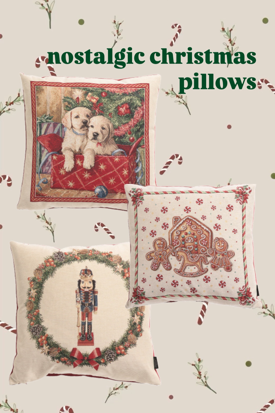 these nostalgic christmas pillows from tj maxx bring me right back to the feelings of christmas as a child. i love the vintage christmas vibes coming this holiday season and i know these pillows will sell out quick!

#LTKSeasonal #LTKHoliday