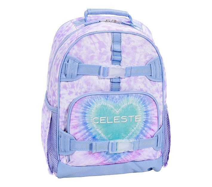 Mackenzie Lavender Heart Tie-Dye Backpacks | Pottery Barn Kids