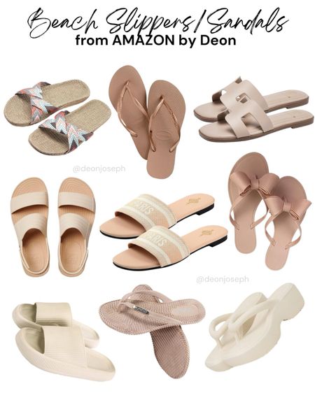 Looking for the perfect pair of sandals or slippers to wear on the beach? Check out these neutral colored slippers that could match any of your beach outfits. 

#LTKshoecrush #LTKswim #LTKSeasonal