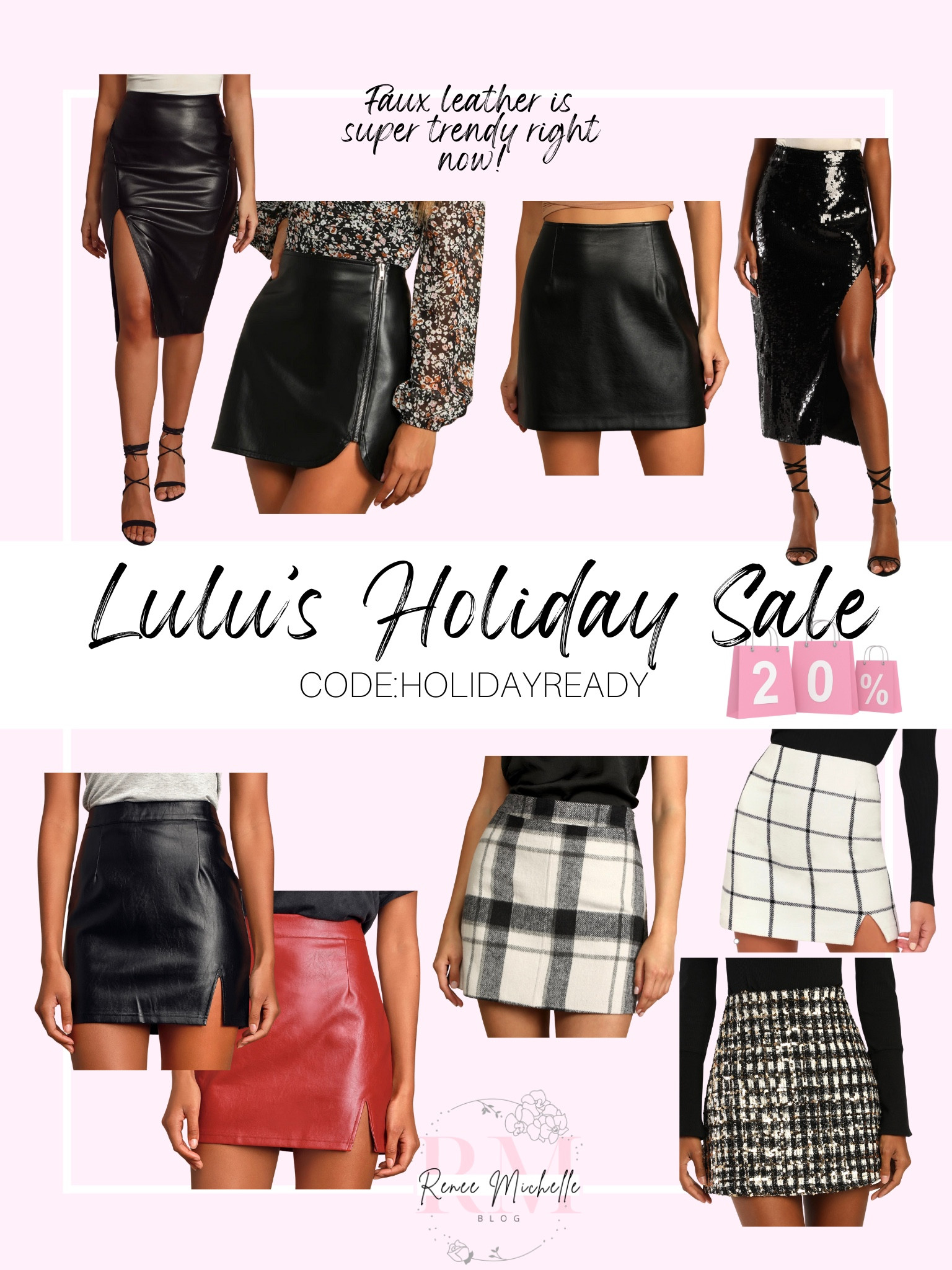 Lulu’s holiday outfit sale, faux leather skirts, faux leather mini skirt, plaid skirt, thanksgiving outfit, holiday outfit 

#LTKsalealert #LTKSeasonal #LTKHoliday