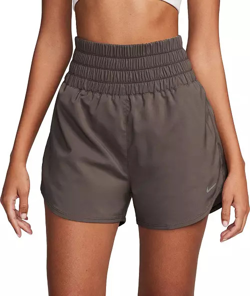 Nike Women's One Dri-FIT Ultra High-Waisted 3" Brief-Lined Shorts | Dick's Sporting Goods