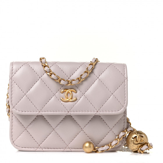 CHANEL Lambskin Quilted Pearl Crush Clutch With Chain Bag Pink | Fashionphile
