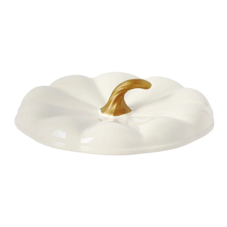 The Pioneer Woman Pumpkin Stoneware 10" Pie Dish with Lid, Linen | Walmart (US)
