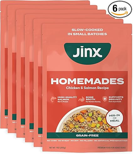 Jinx Salmon Grain Free Wet Dog Food Toppers, Meal or Mix with Dry Dog Food, Made with Real Salmon... | Amazon (US)