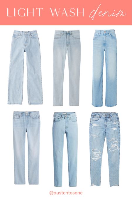 Light wash denim is perfect for spring and summer! Here are a few pairs I’ve had my eye on from denim brands I really like  

#LTKstyletip #LTKfindsunder100