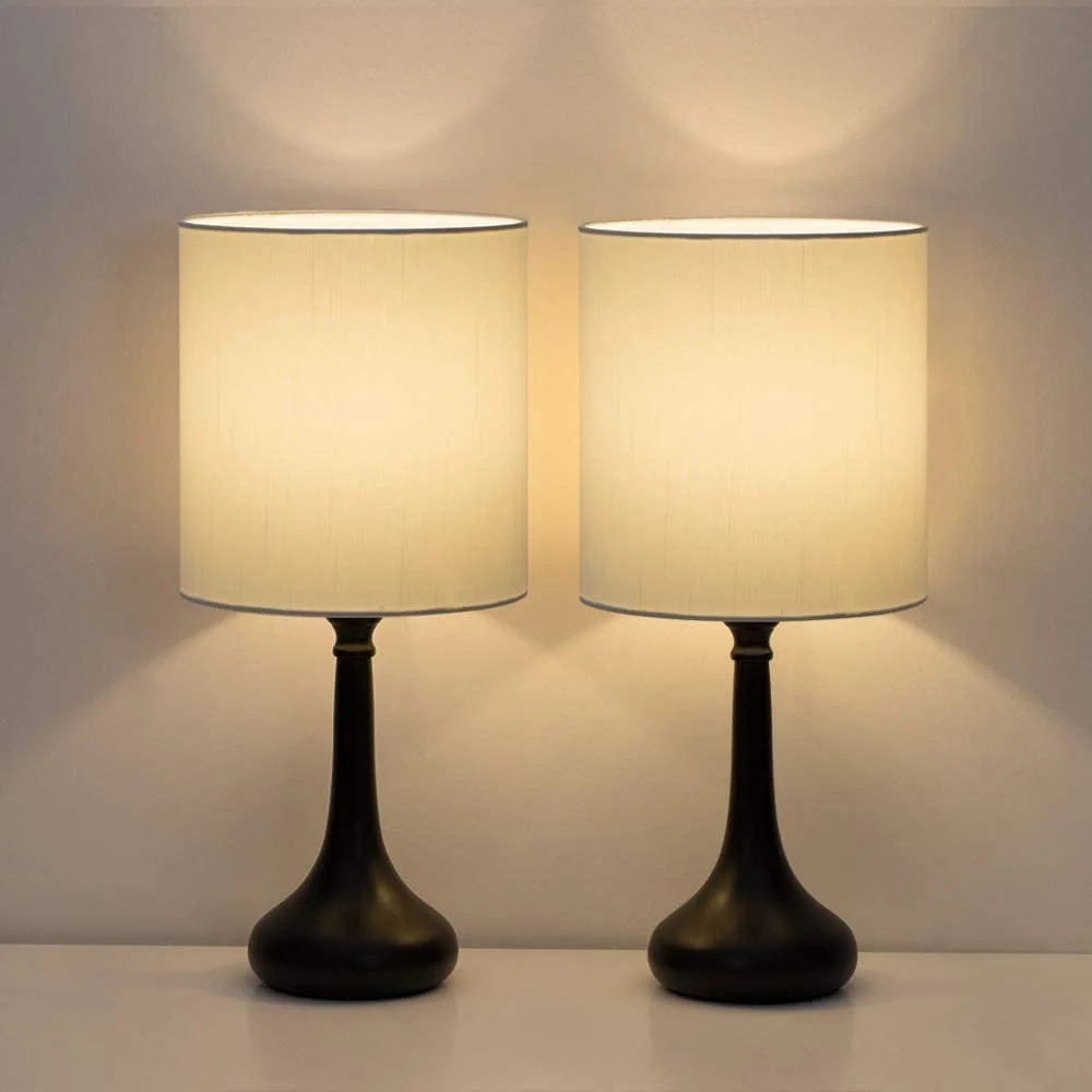 Oumilen Modern Black Metal Table Lamp, Set of 2 | Walmart (US)