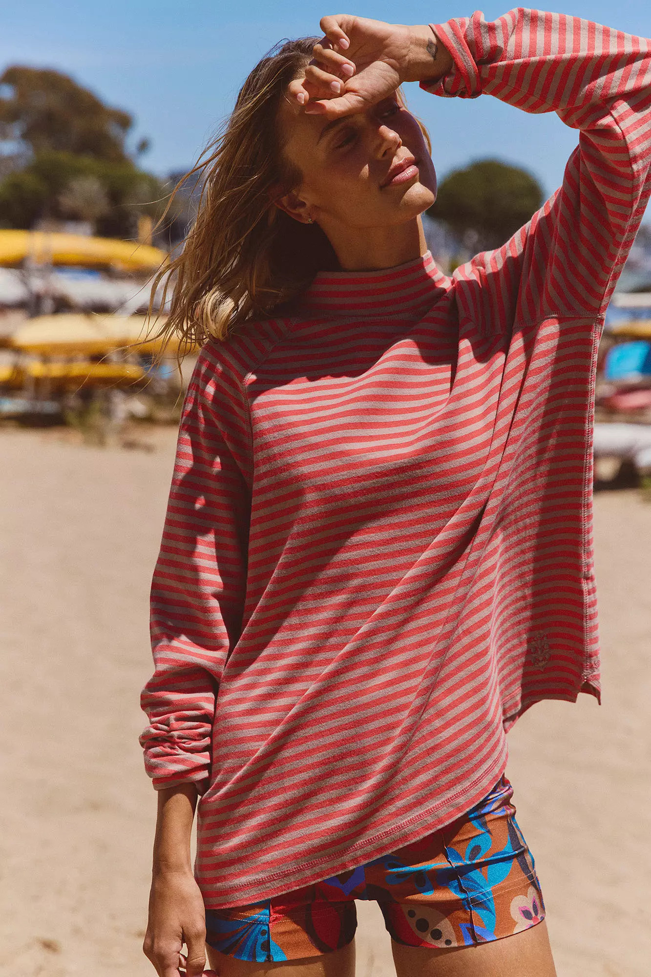 FP Movement Women's Restoration Yarn Dye Stripe Layer | DICK'S Sporting Goods