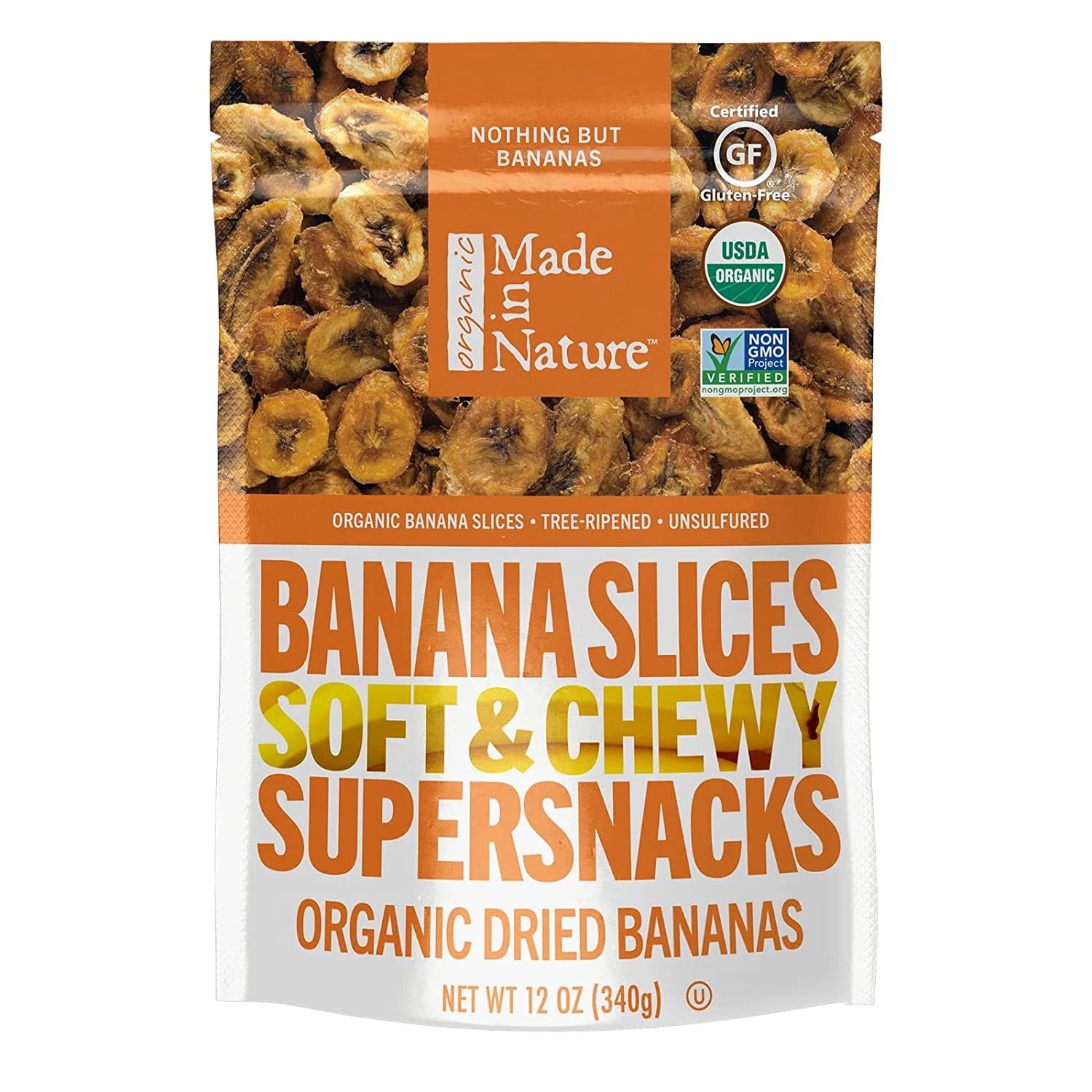 Made in Nature Organic Dried Banana Slices, 12 Oz (1 Pack) - Walmart.com | Walmart (US)