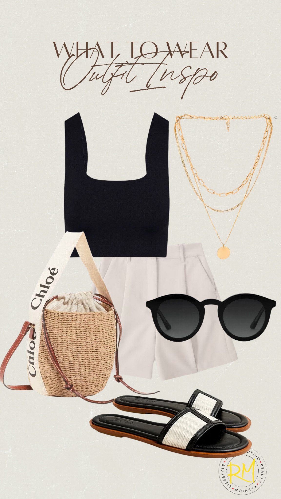 Minimalist black and white outfit idea tailored shorts outfit

#LTKsalealert #LTKunder50 #LTKstyletip