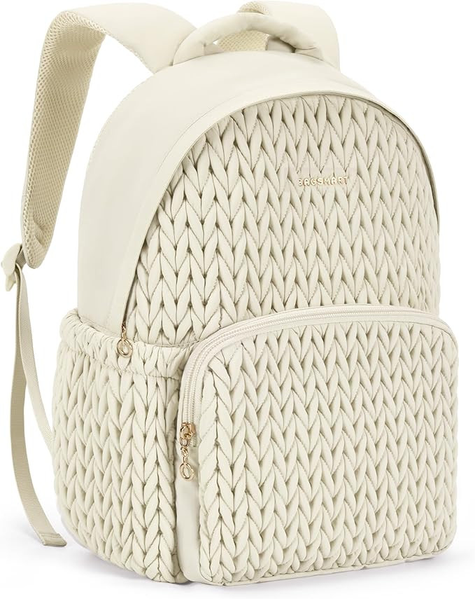 BAGSMART College Backpack for Women, Lightweight Puffy Travel Backpack for Women, TSA Personal It... | Amazon (US)