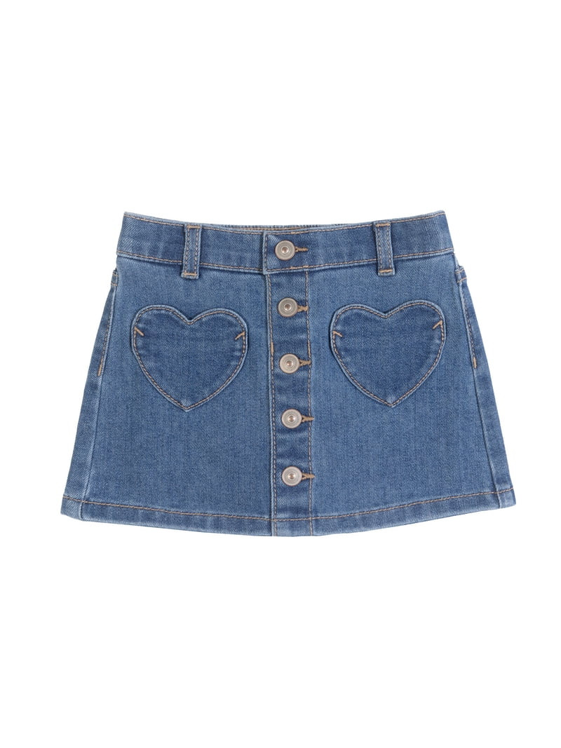 Wonder Nation Toddler Girl Denim Skort, Sizes 12M-5T | Walmart (US)