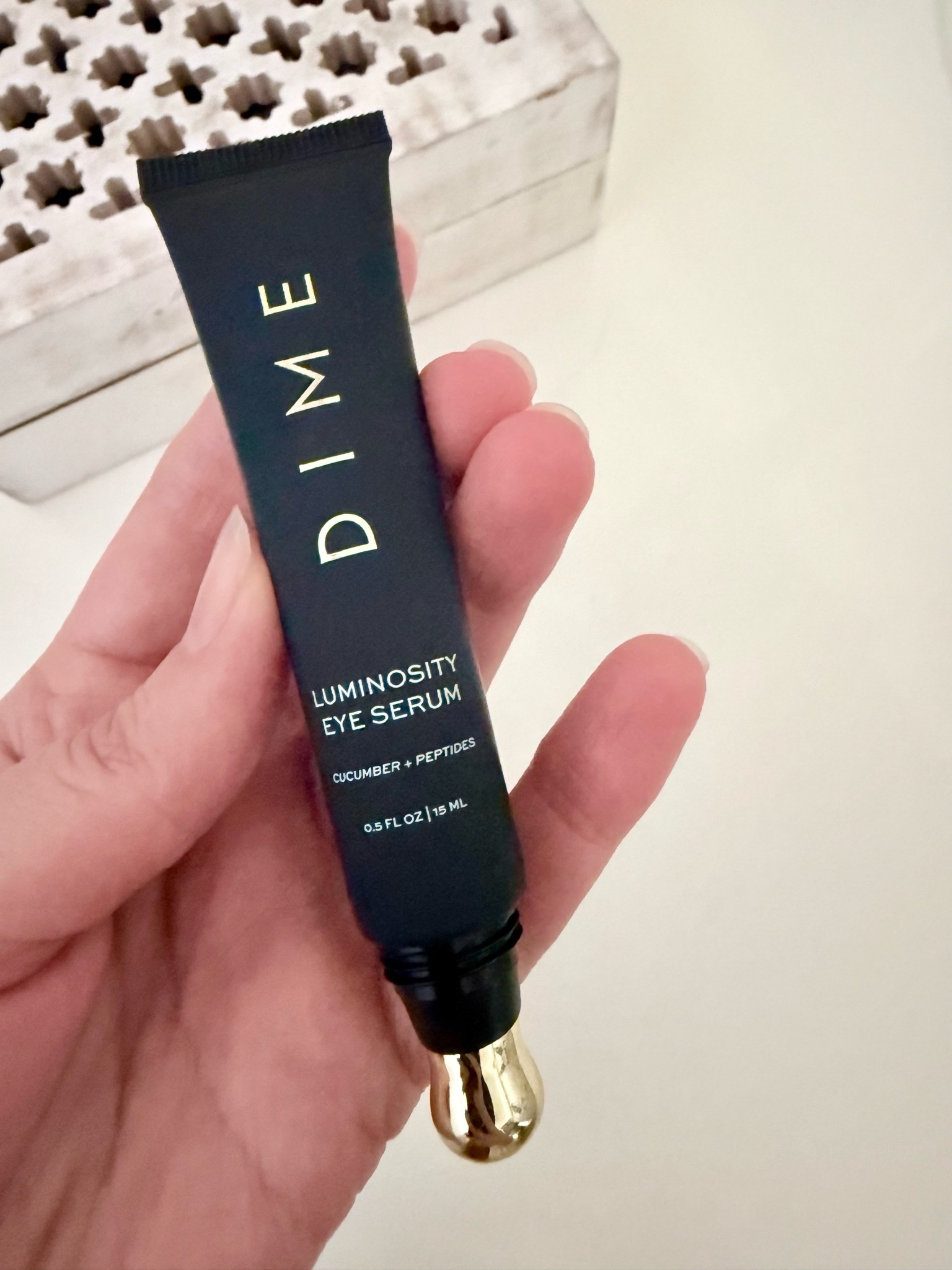 Love this Luminosity Eye Serum from Dime. It depuffs and reduces the appearance of dark circles for a more youthful, refreshed undereye look. The cooling applicator is the  perfect touch.

#LTKOver40 #LTKBeauty #LTKmomlife #LTKSeasonal #LTKmorningroutine #LTKselfcare